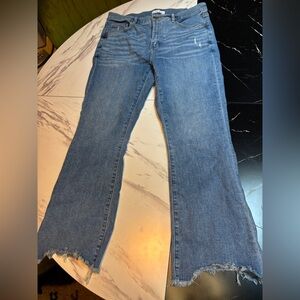LOFT Blue Flare Wide Leg Jeans